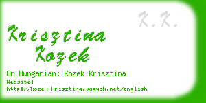 krisztina kozek business card